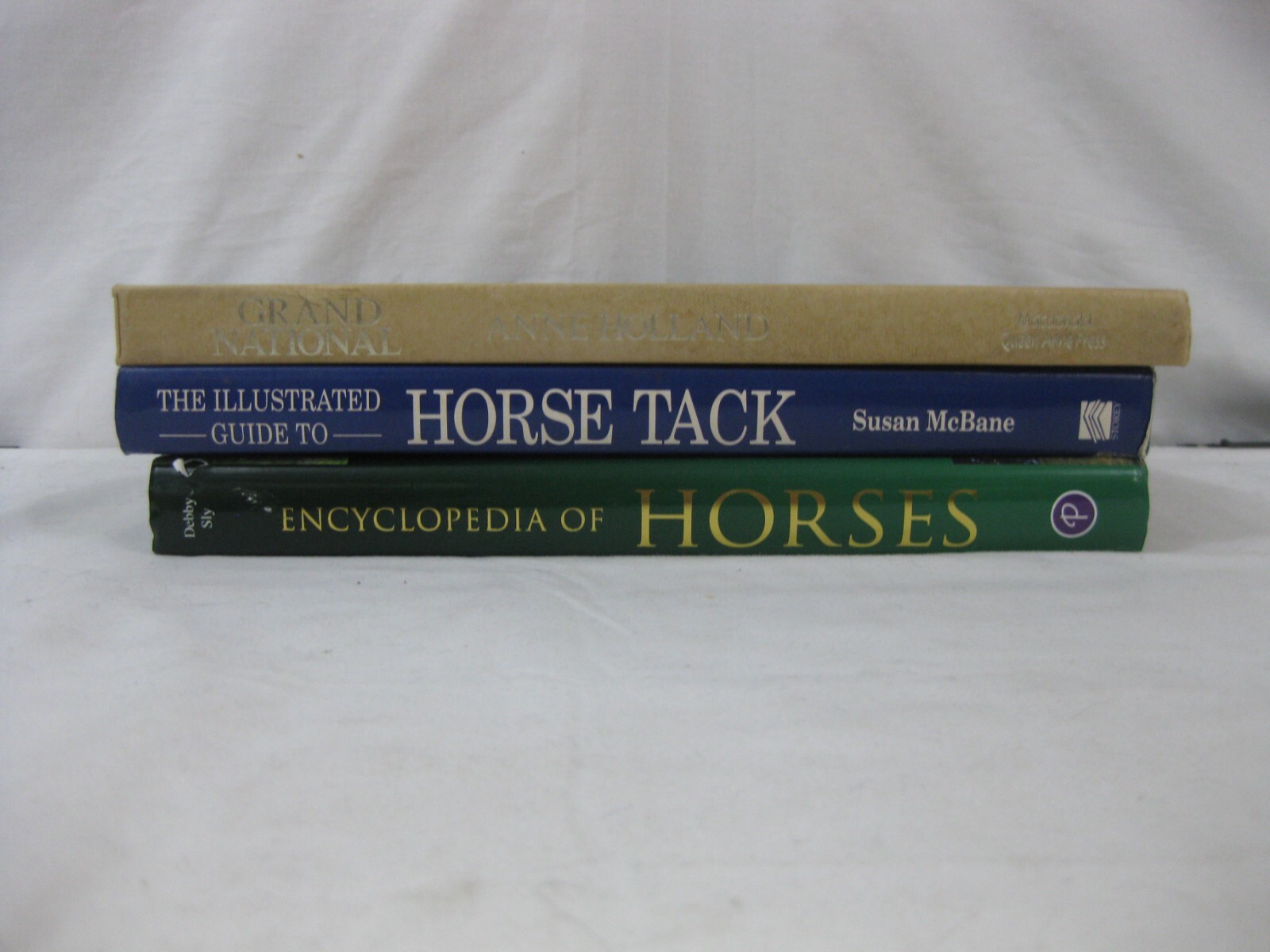Horses / Equestrian 3 HC Book Lot Encyclopedia of, Grand National, Tack.. VG
