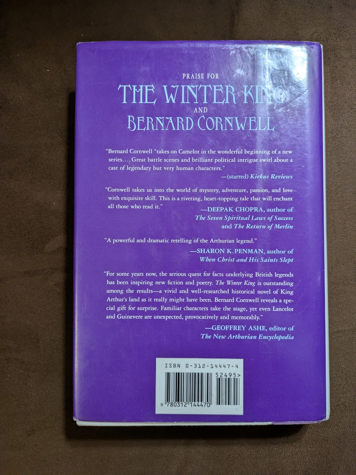 Winter King Bernard Cornwell 1996 First American Edition (Corbett), HCDJ.