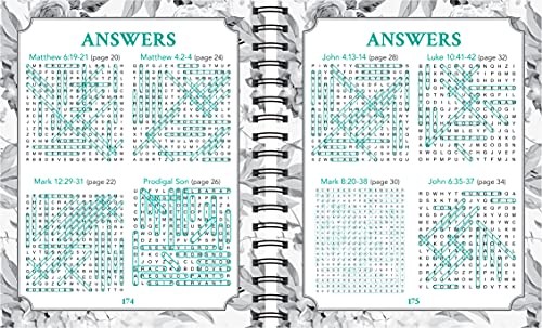 Jesus Parables Word Search Book 80 Puzzles Spiral Bound Large Print 192 Pages