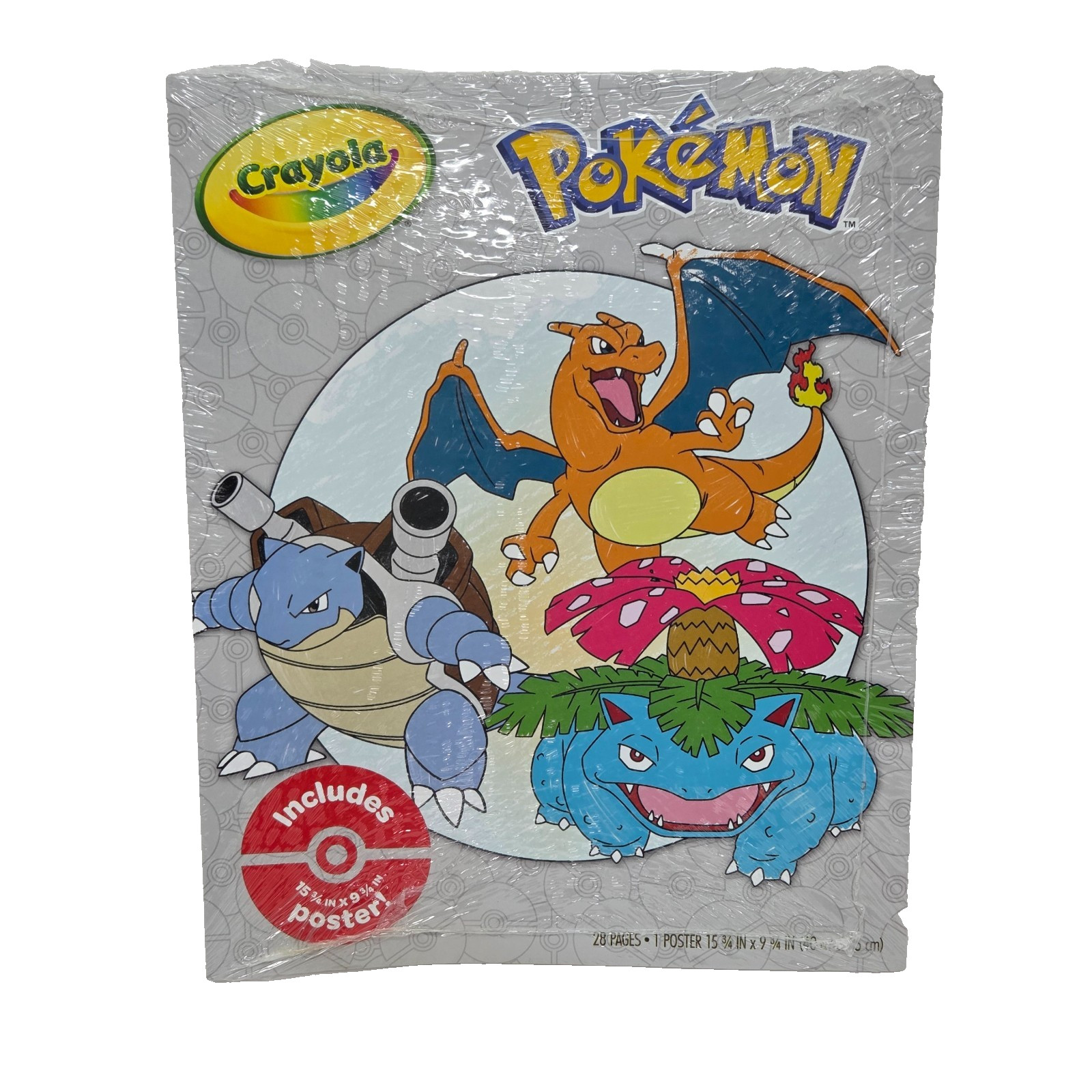 2023 CRAYOLA POKEMON BOOK W/ POSTER 28 PAGES TO COLOR NEW SEALED IN PACKAGE