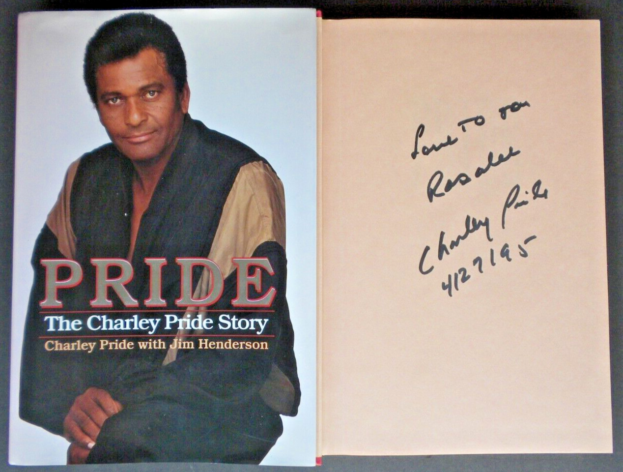 *SIGNED* CHARLEY PRIDE Memoir 1994 Life STORY hardcover 302 unmarked pages HCDJ