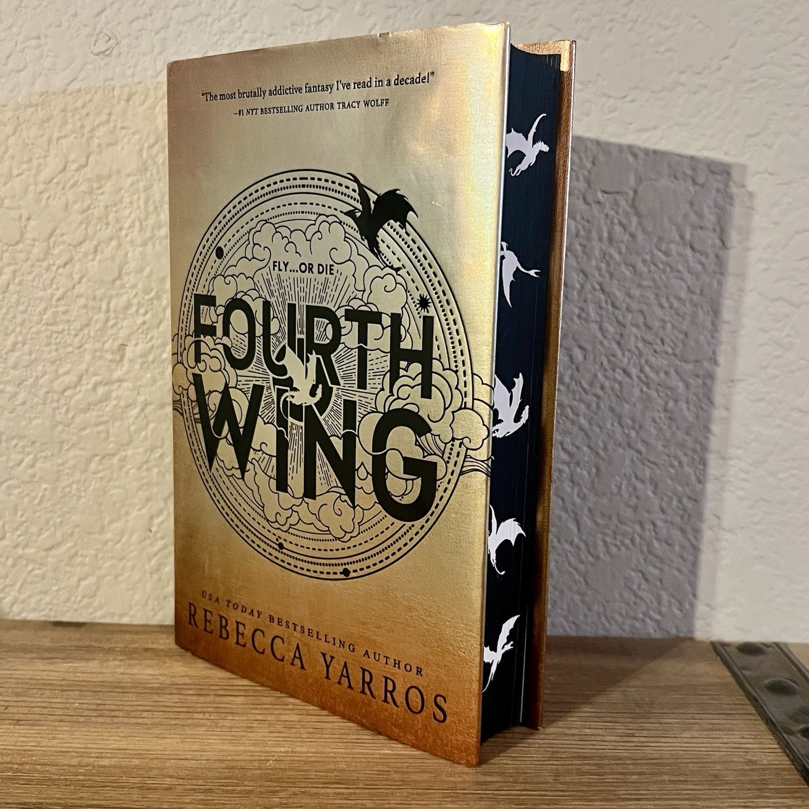 Fourth Wing by Rebecca Yarros First Edition & Printing | Sprayed Edges Hardcover