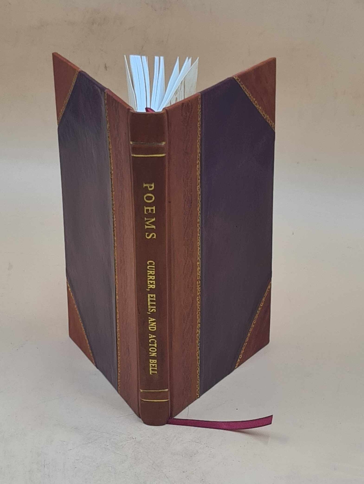 Poems / By Currer Ellis And Acton Bell. 1846 By Bronte? Charlotte [Leather Bound