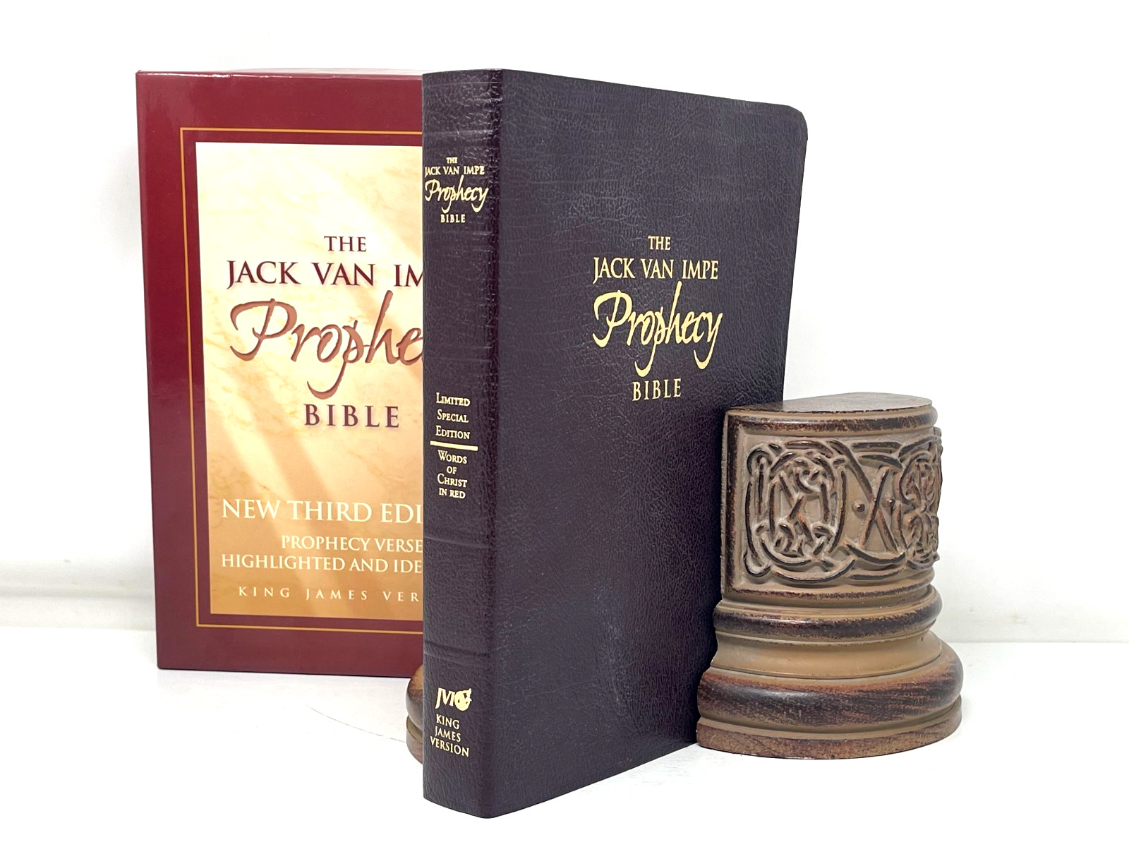 KJV Jack Van Impe Prophecy Bible Burgundy Leather Red Letter Limited Special Ed.