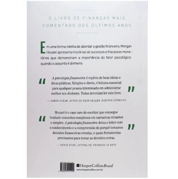 Livro: A Psicologia Financeira – Morgan Housel (Em Portugues do Brasil)