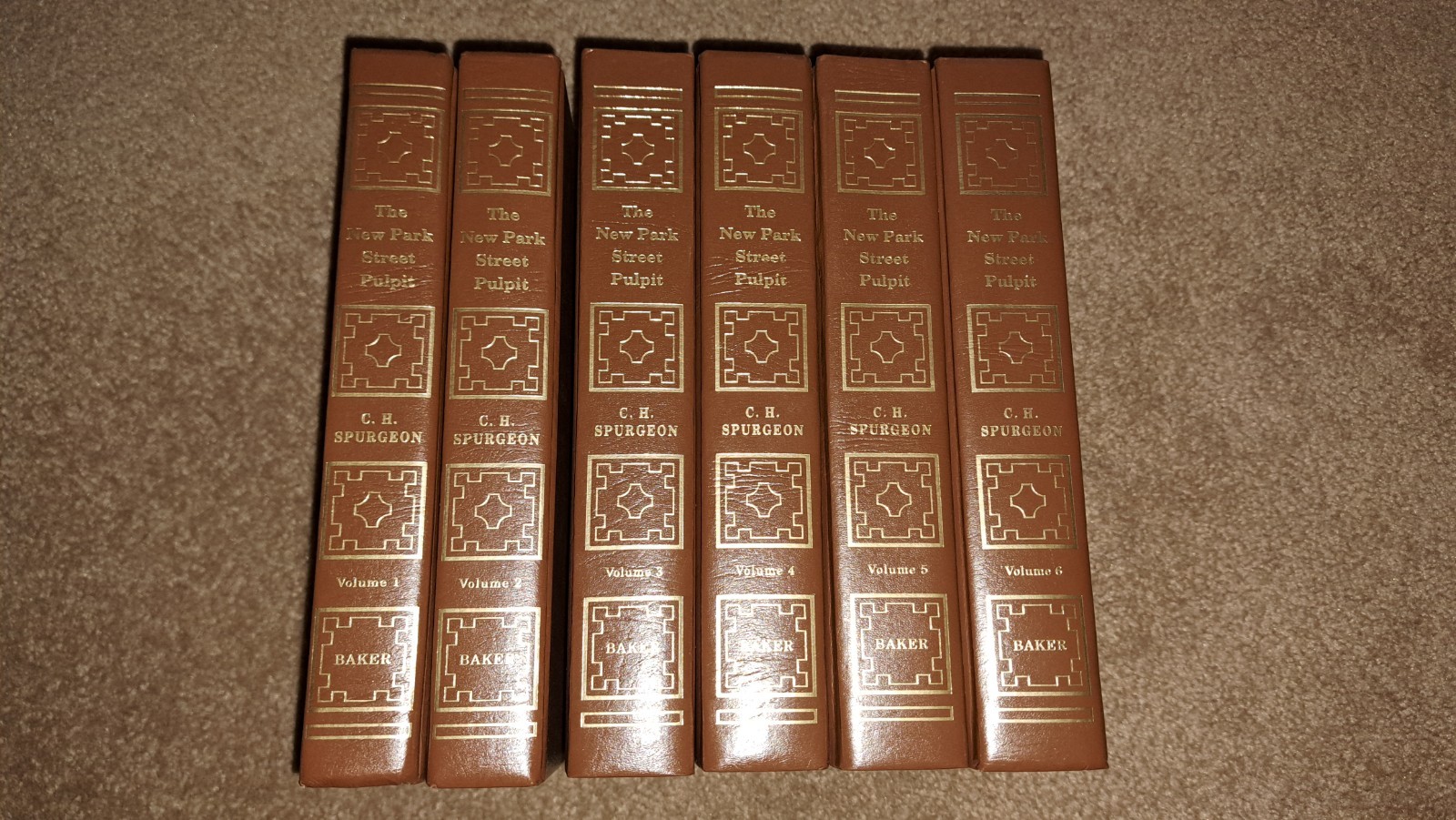 The New Park Street Pulpit Books C. H. Spurgeon Vol. 1 thru 6 Baker Book House
