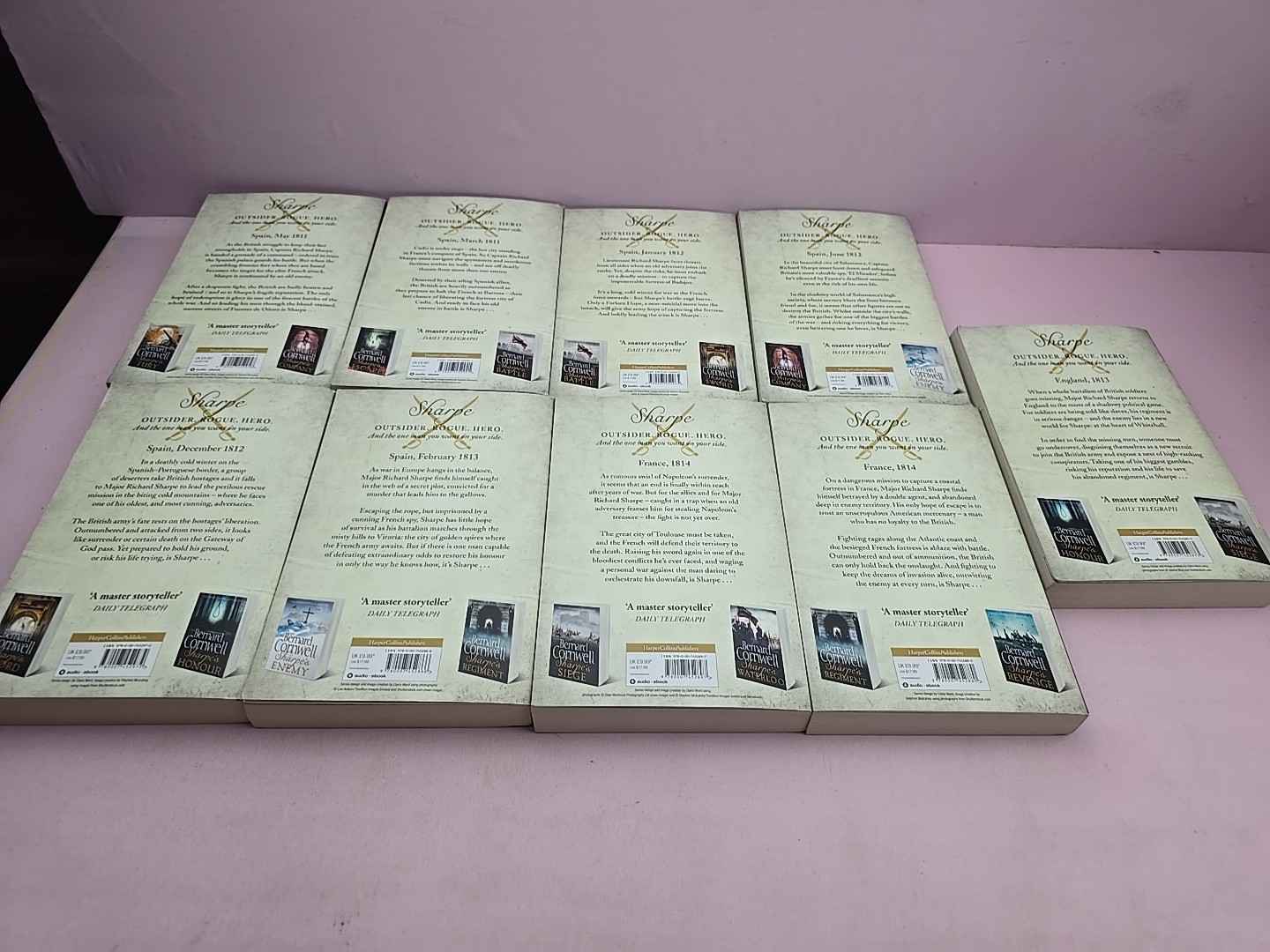 Lot of 18 Bernard Cornwell Sharpe’s Novels Paperback