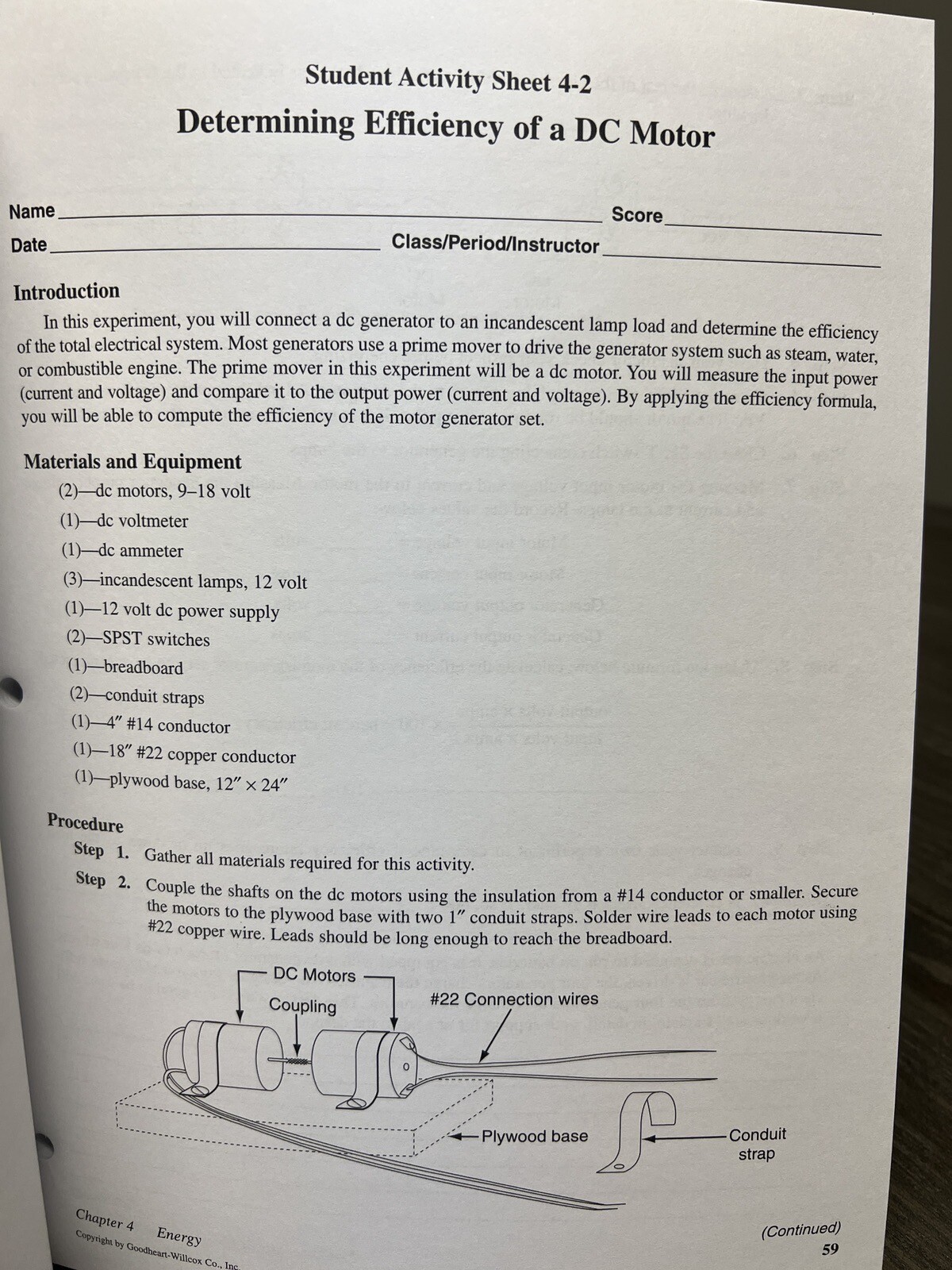 Study Guide with Laboratory Activities – Electricity & Electronic Workbook