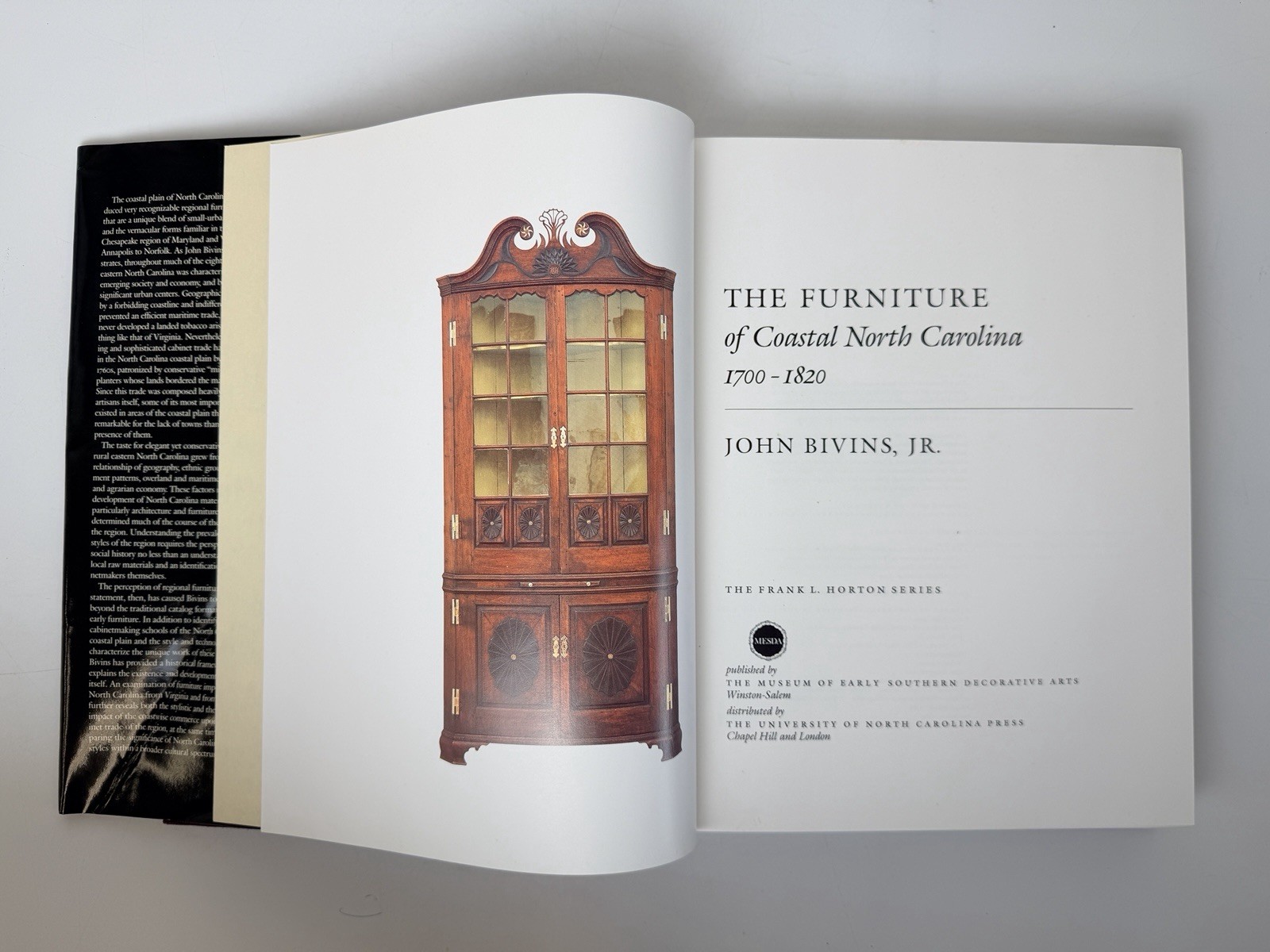 The Furniture of Coastal North Carolina 1700-1820 by John Bivins Jr.; HC with DJ