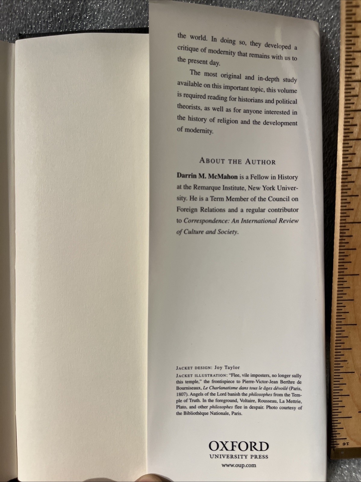 Enemies of the Enlightenment – Darrin M Mcmahon 1st Edition HC DJ VG