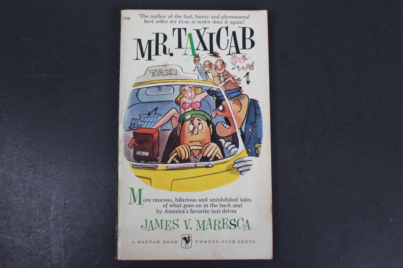 Mr. Taxicab James V. Maresca 1958 Vintage Adult Humor Stories Bantam Book GGA