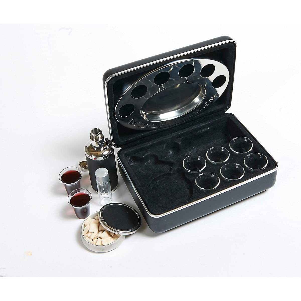Broadman Church Supplies Legacy Portable Communion Set, 6 Glasses, Stainless…