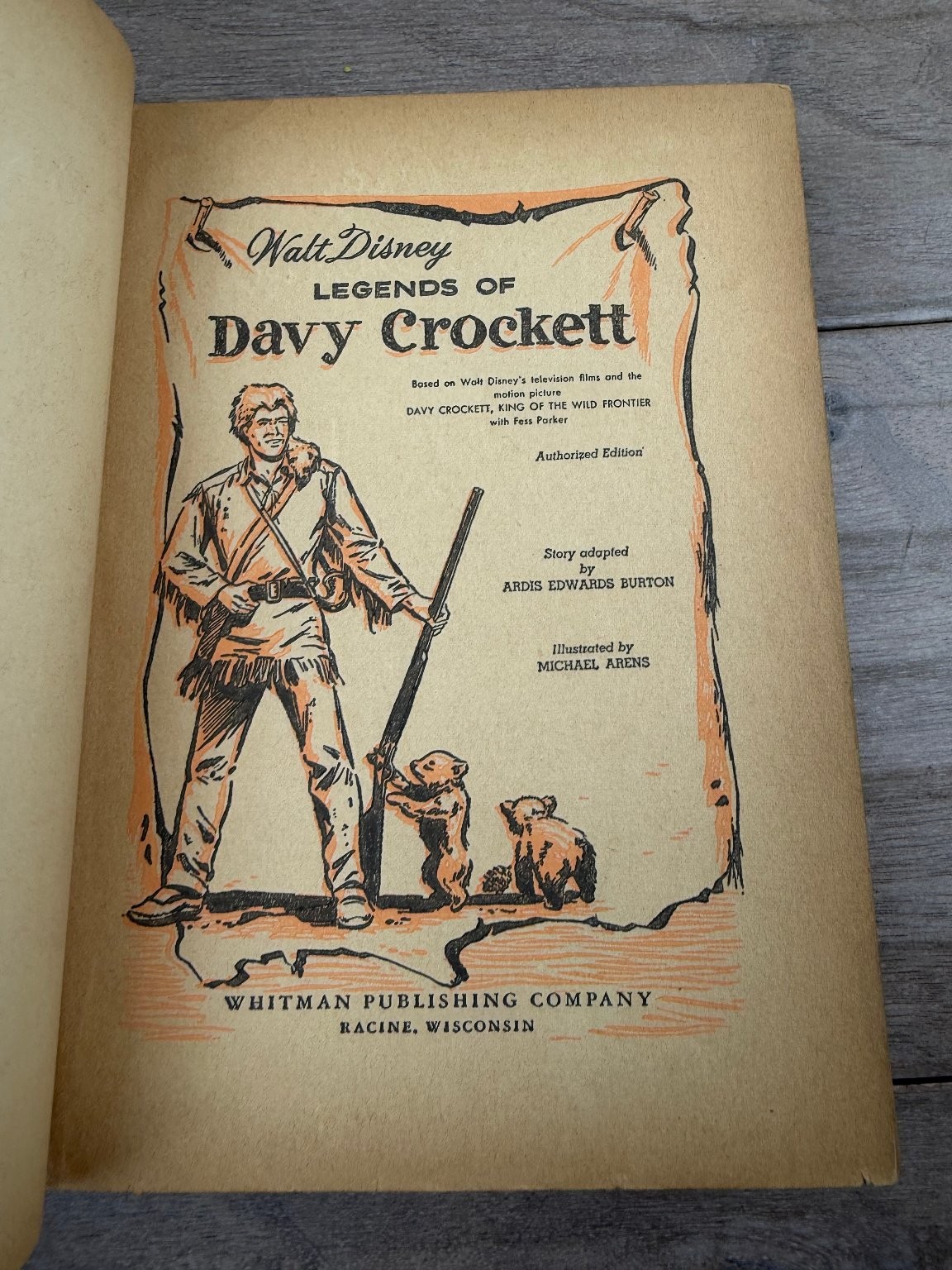 Walt Disney Legends of Davy Crockett 1955 Authorized Edition Whitman Illustrated