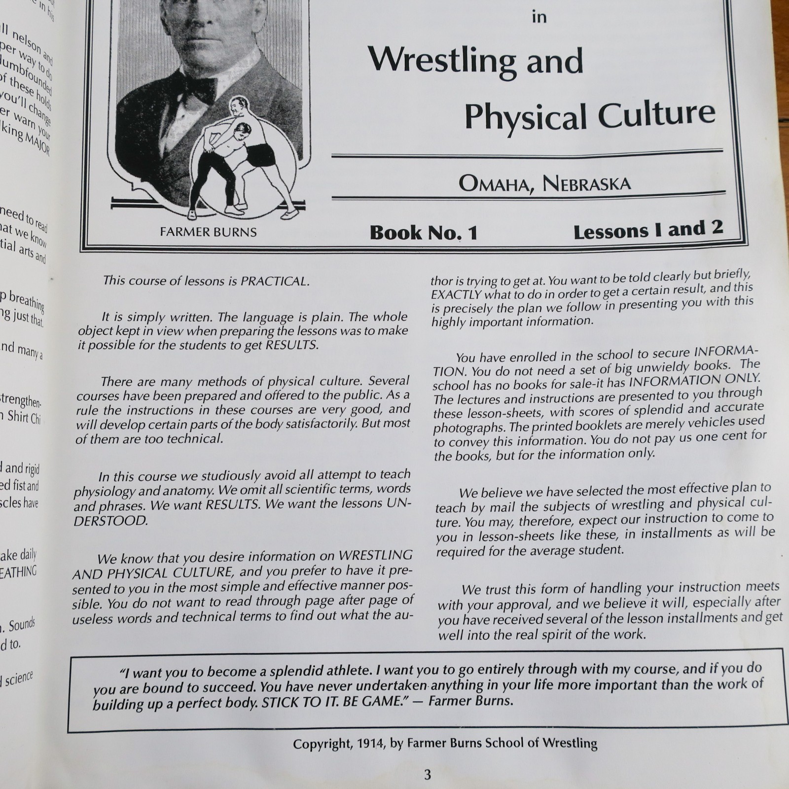 Lessons in Wrestling and Physical Culture Farmer Burns Matt Furey 1999