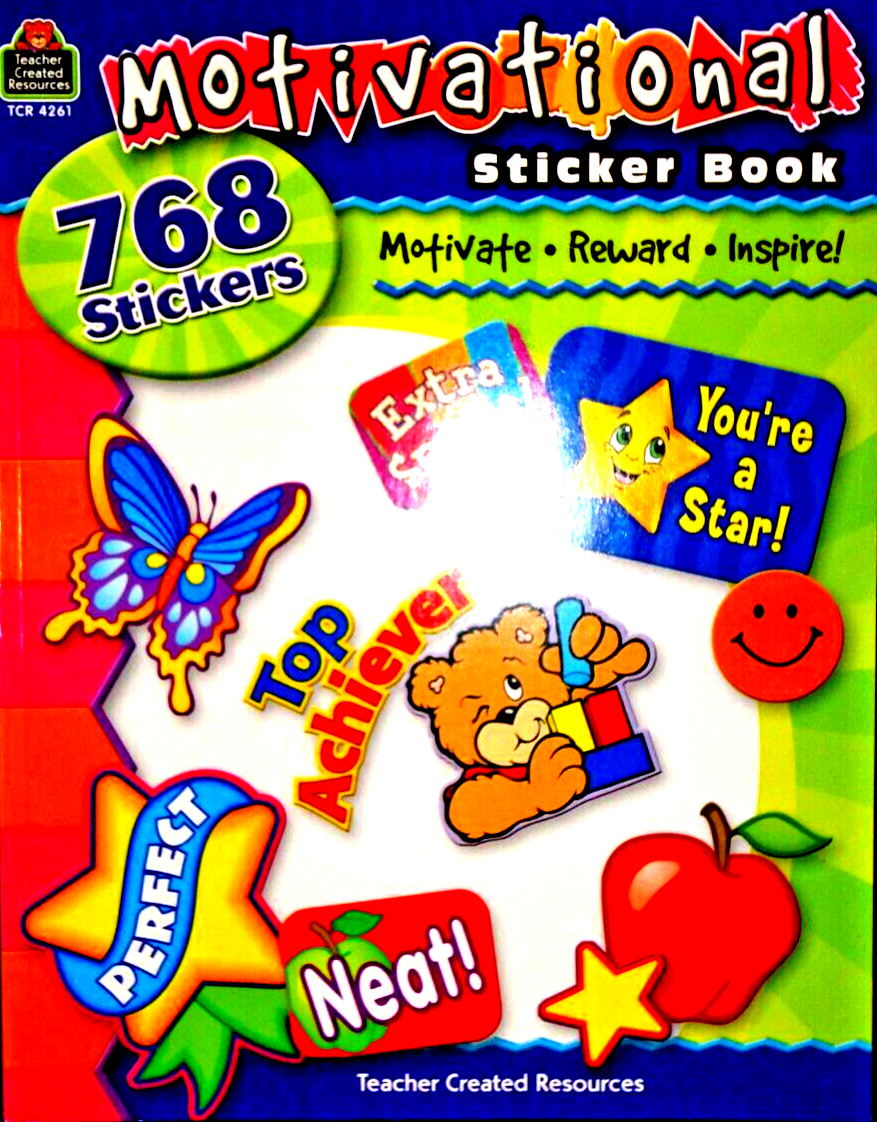Motivational 768 Sticker Book , NEW! Classroom , Motivate Rewards, Inspire