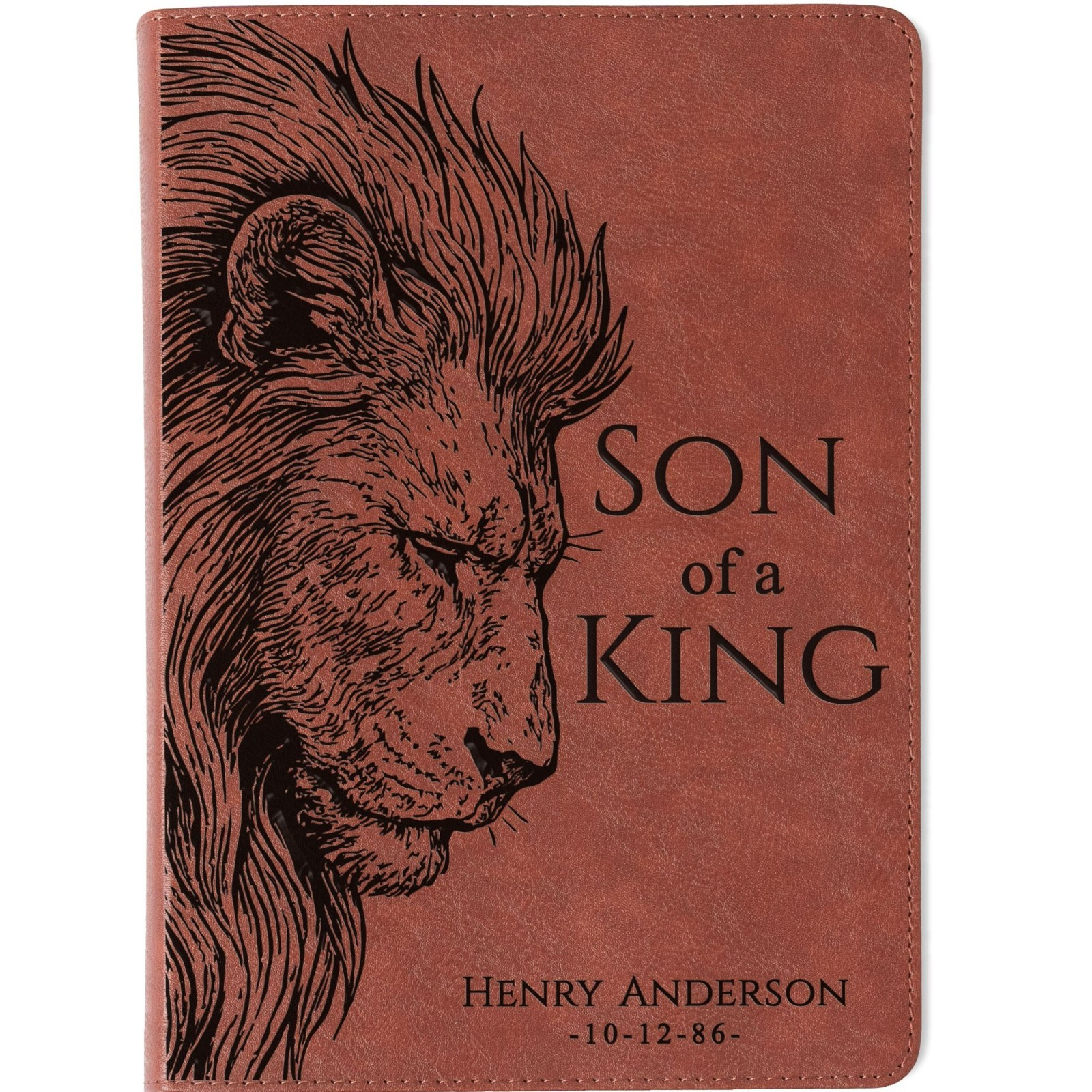 Personalized ESV Men’s Study Bible, Son of a King Lion Design, Name Engraved