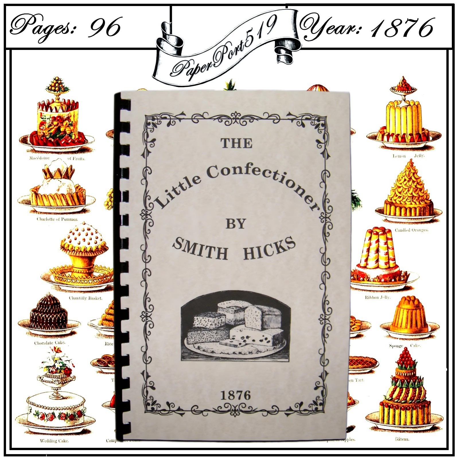 1876 The Little Confectioner Vintage Cook Book 96 Pages