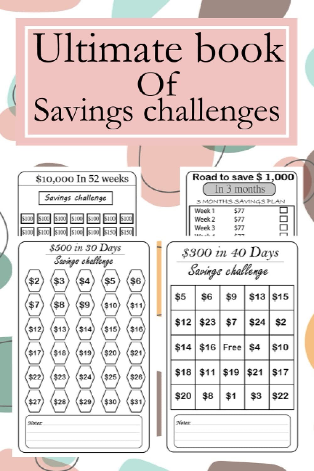 Ultimate Book of Savings Challenges: 120 Pages Savings Tracker Journal| $500…