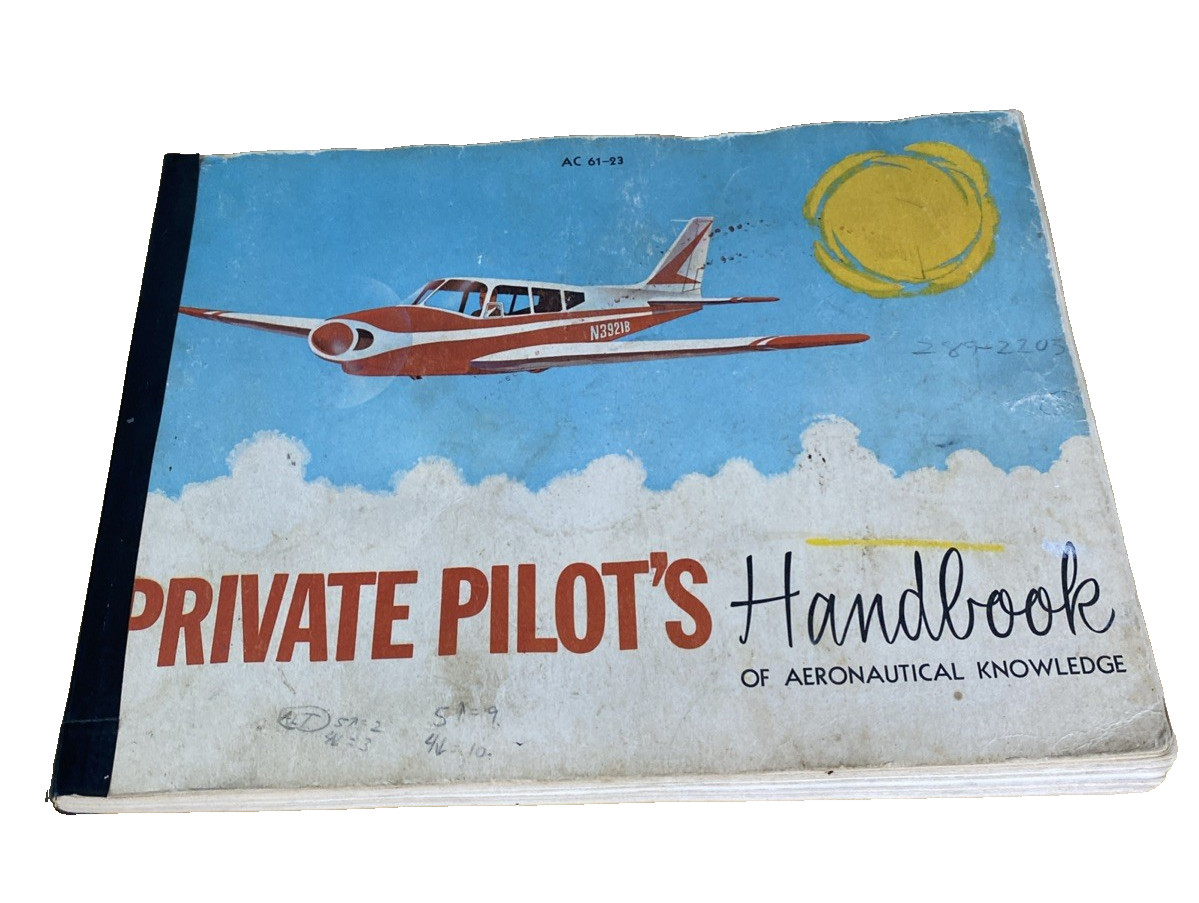 1965 Private Pilots Handbook AC 61-23 Aeronautical Knowledge 174 Pages Pre-owned
